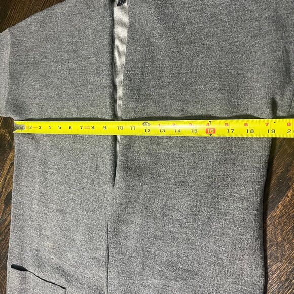 Theory Cardigan Women’s Small Armelle Evian Gray Open Front Wool Blend Sweater - Picture 7 of 8